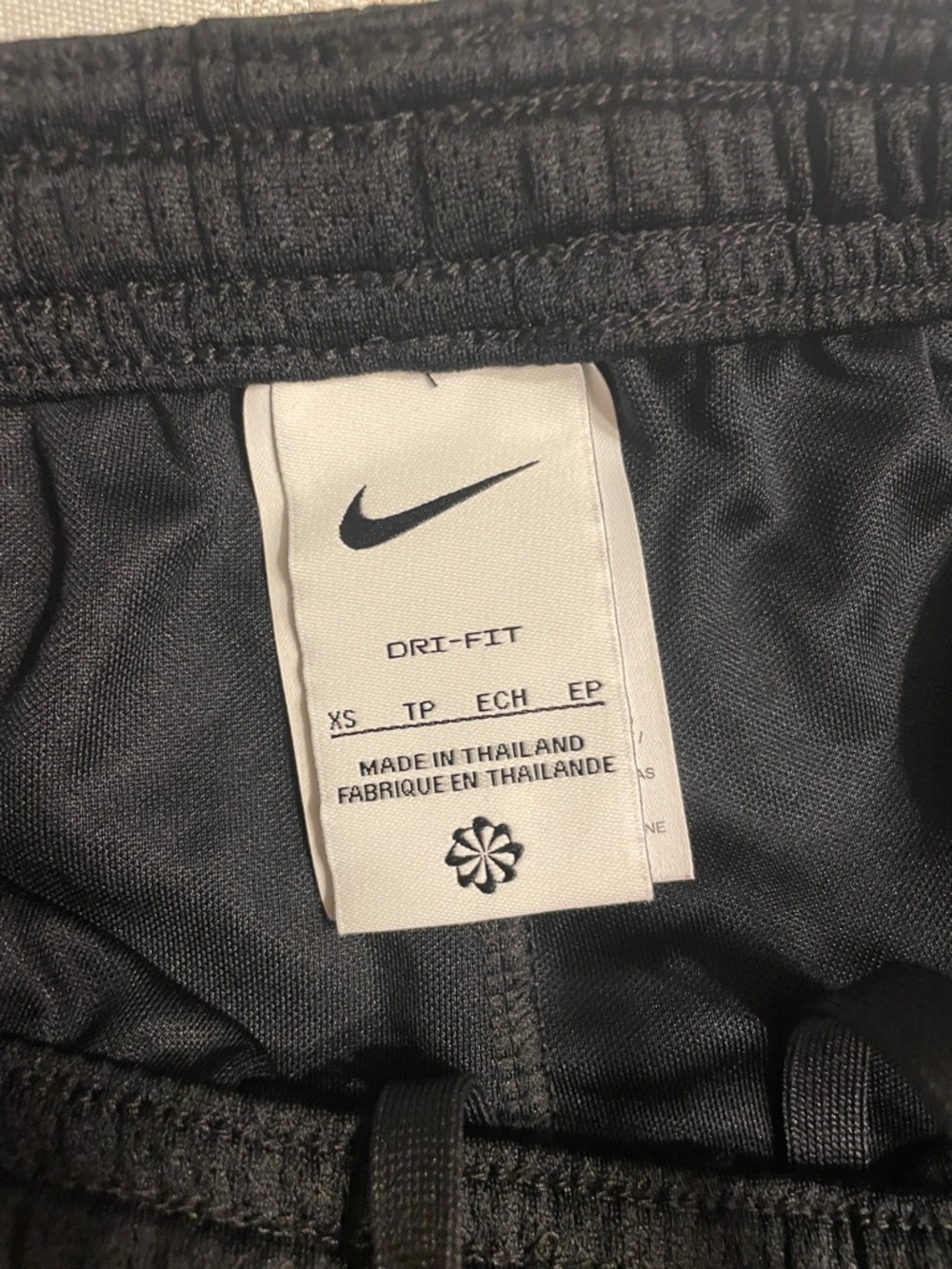Nike Black Women’s Athletic Shorts with White Swoosh Accent - Picture 2 of 2